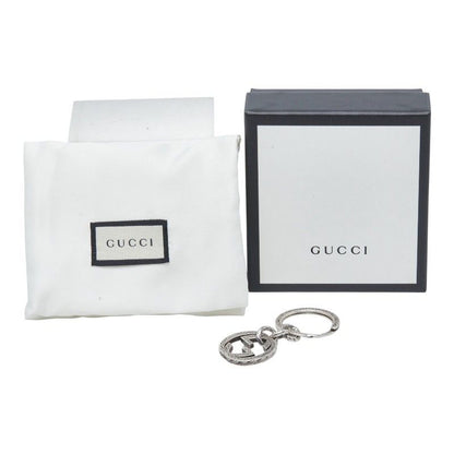 Gucci Interlocking Key Ring Key Holder Charm Silver — view 4