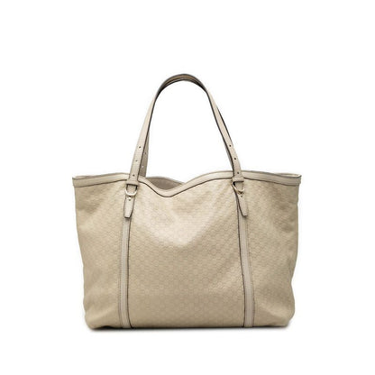 Gucci Micro Guccissima Tote Shoulder Bag Ivory White Leather