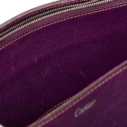 Cartier C de Cartier 2-Way Shoulder Bag Purple Leather — view 5
