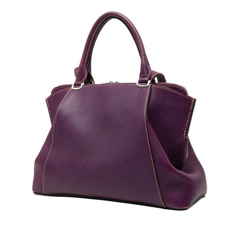 Cartier C de Cartier 2-Way Shoulder Bag Purple Leather — view 2