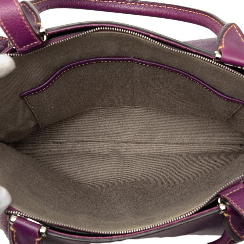 Cartier C de Cartier 2-Way Shoulder Bag Purple Leather — view 4