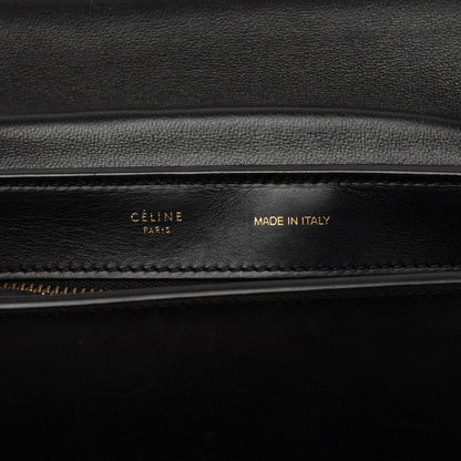 Celine Trapeze 2-Way Shoulder Bag Chalk Gray Beige Black Leather — view 6