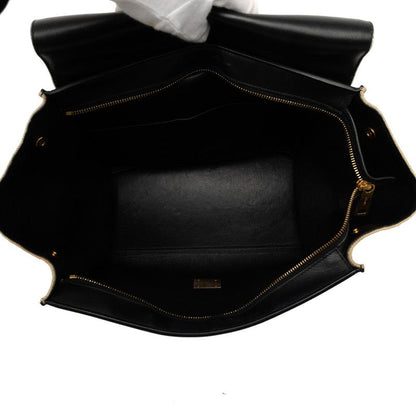 Celine Trapeze 2-Way Shoulder Bag Chalk Gray Beige Black Leather — view 5