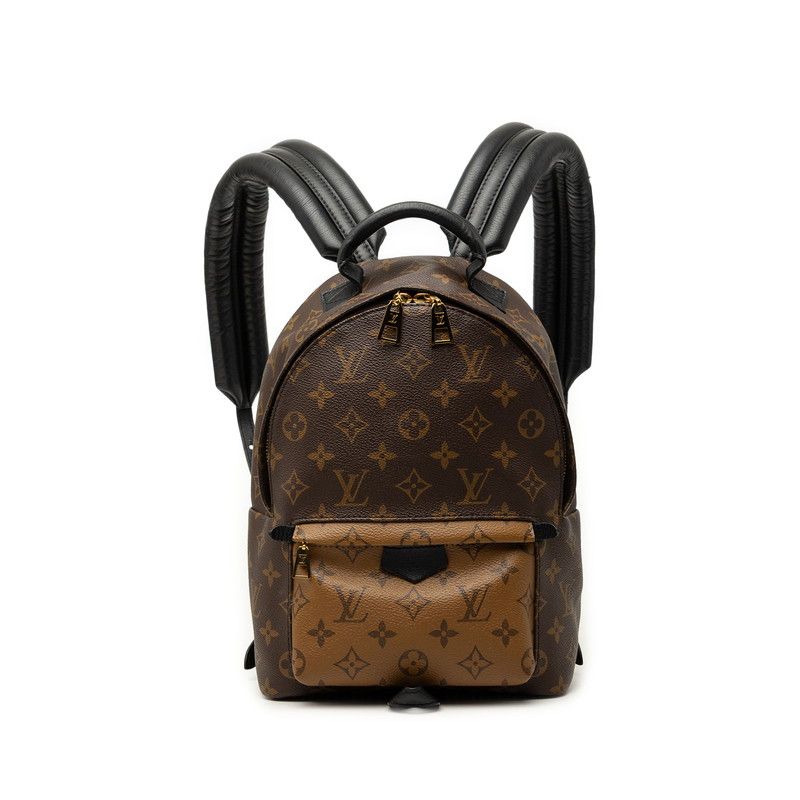 Louis Vuitton Monogram Reverse Palm Springs Backpack Brown Leather