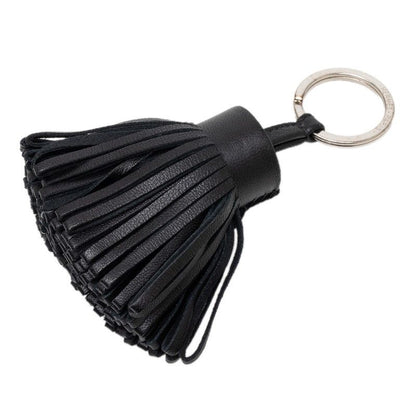 Hermes Carmen Bag Charm Key Holder Black Agnomiro