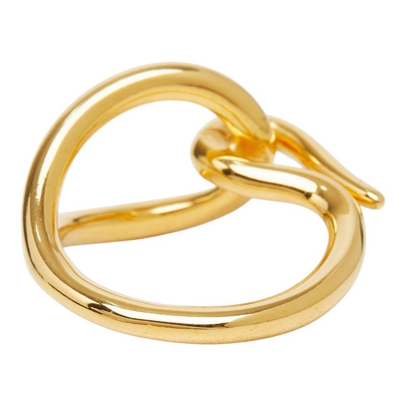 Hermes Jumbo Scarf Ring Gold Plated — view 3