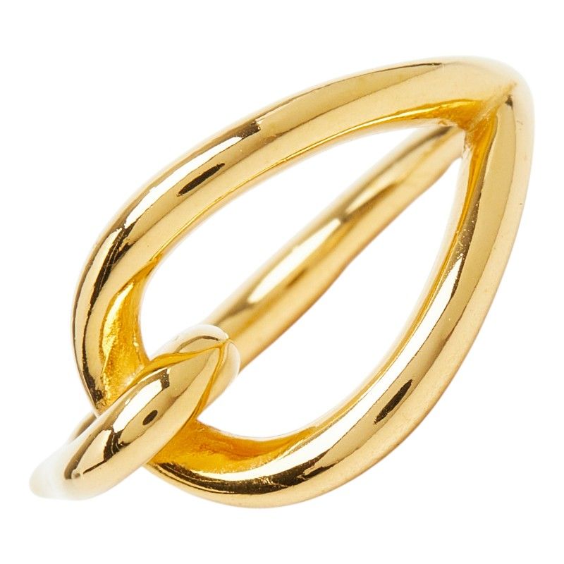 Hermes Jumbo Scarf Ring Gold Plated — view 4