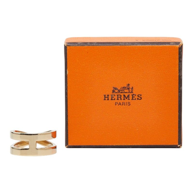 Hermes Ribbon Scarf Ring Gold Plated — view 7
