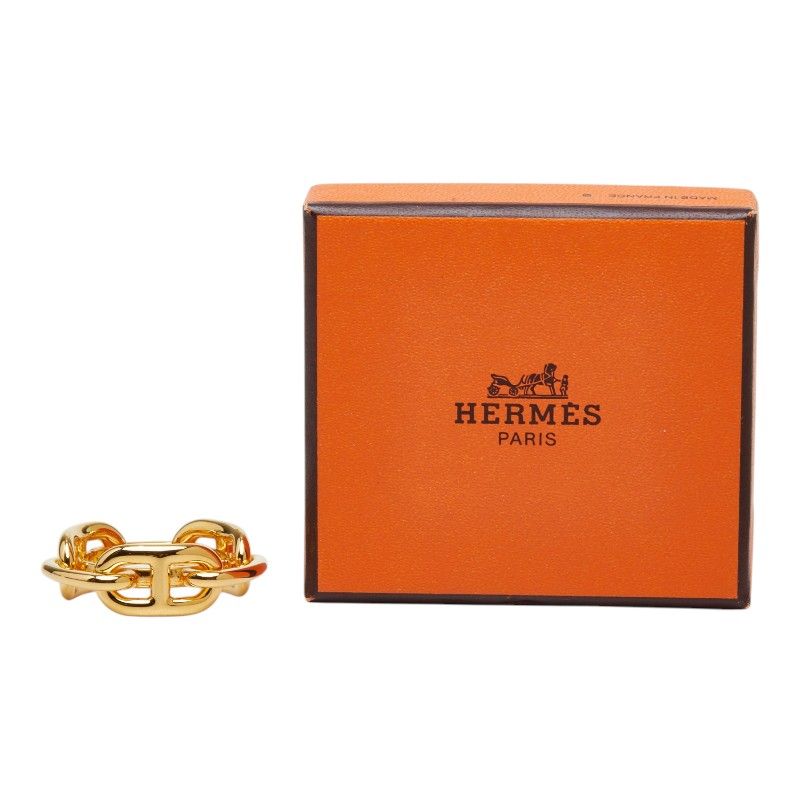 Hermes Chaine D'ancre Legato Scarf Ring Gold Plated — view 6