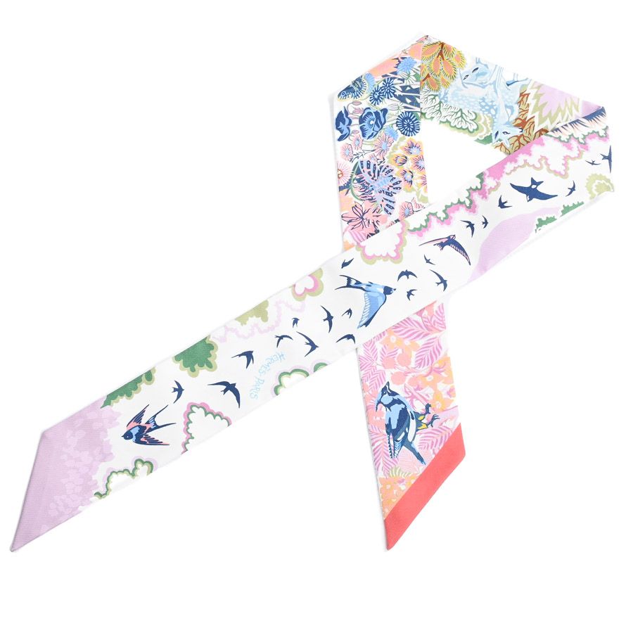 Hermes Scarf Twilly Scarves White