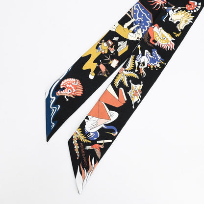 Hermes Scarf Twilly Scarves Black — view 2