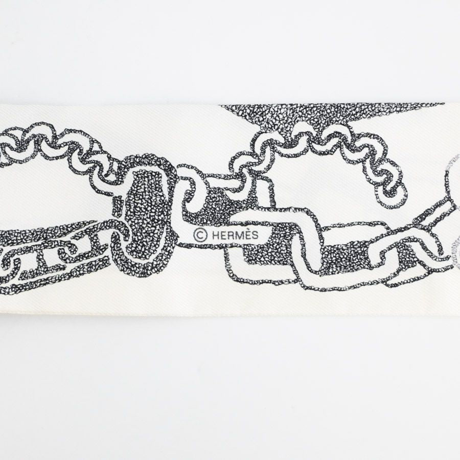 Hermes Scarf Twilly Scarves White — view 3
