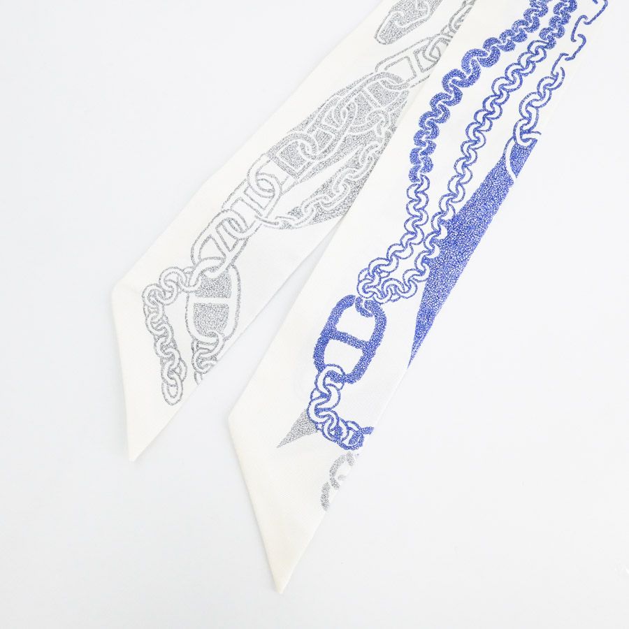 Hermes Scarf Twilly Scarves White — view 2