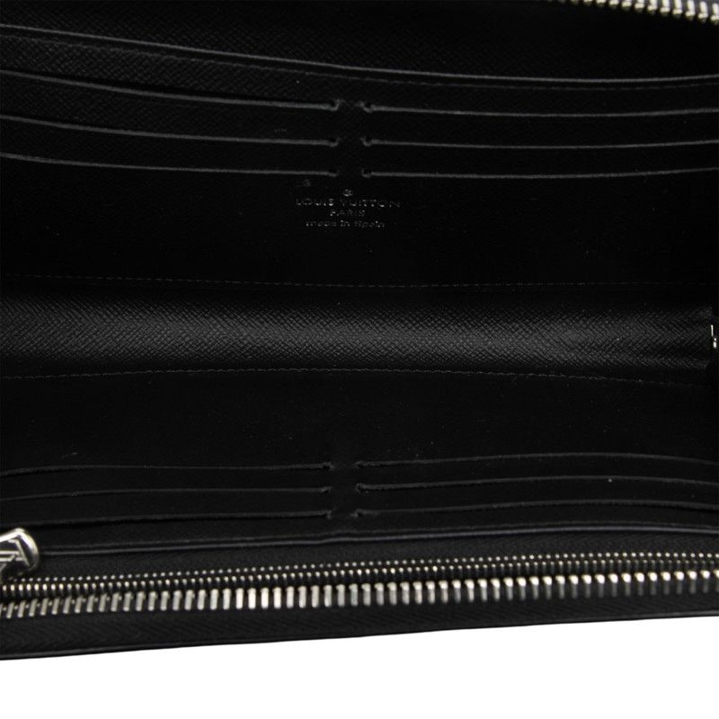 Louis Vuitton Epi Zippy Dragonne L-shaped Zipper Wallet Noir Black Leather — view 4