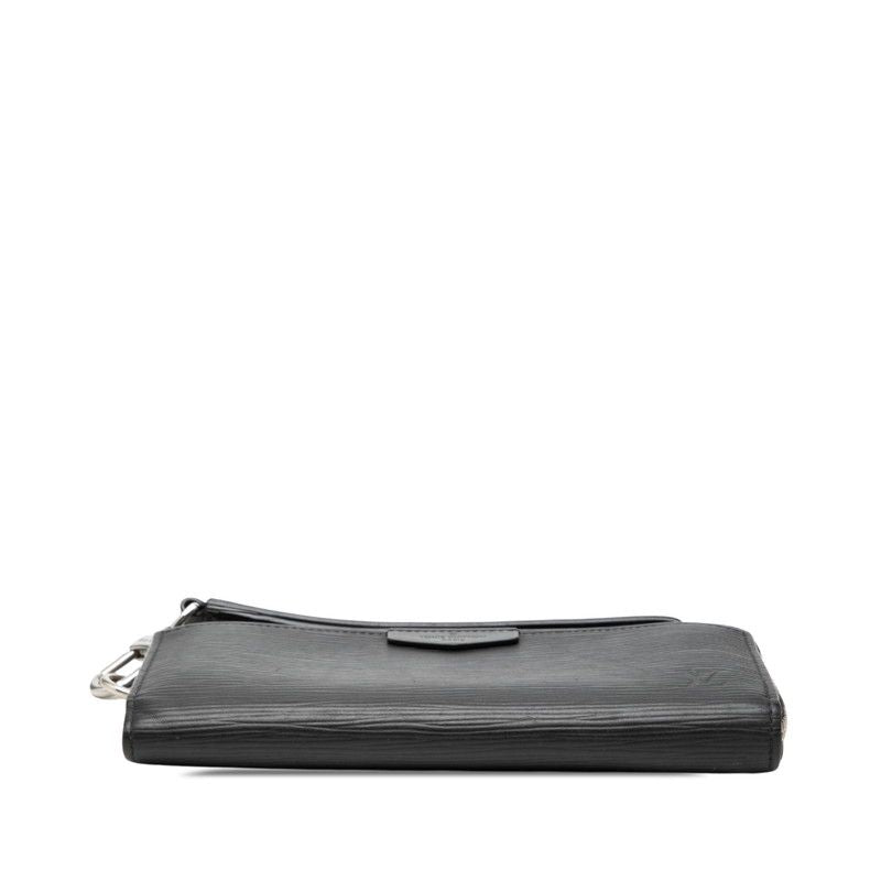 Louis Vuitton Epi Zippy Dragonne L-shaped Zipper Wallet Noir Black Leather — view 3