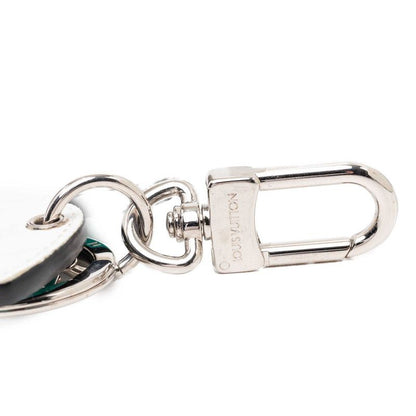 Louis Vuitton Porte Cles LV Turtle Key Holder Key Ring Charm Green Leather Metal — view 5