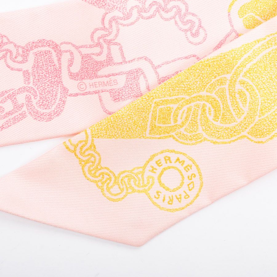 Hermes Scarf Twilly Scarves Pink — view 4