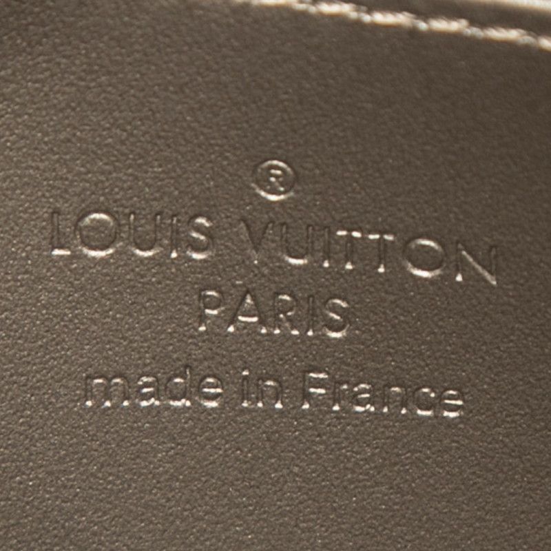 Louis Vuitton Monogram Vernis Zippy Coin Purse Chien Pergne Metallisee Gray — view 5