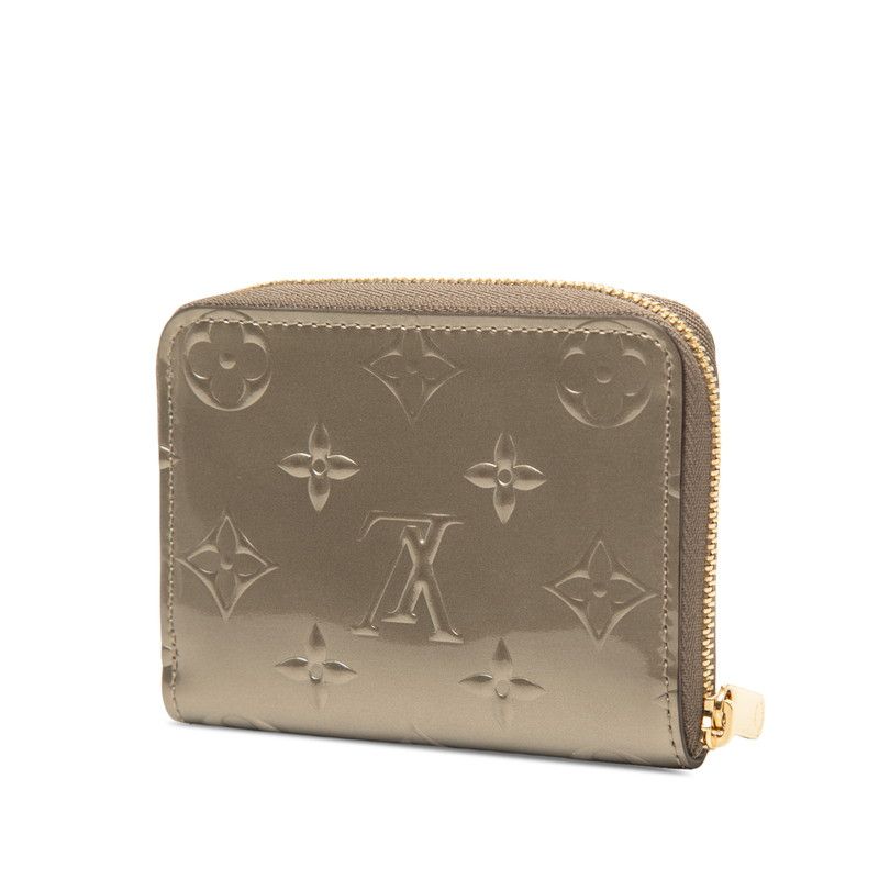 Louis Vuitton Monogram Vernis Zippy Coin Purse Chien Pergne Metallisee Gray — view 2