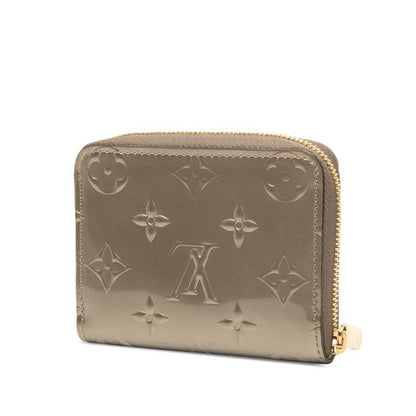 Louis Vuitton Monogram Vernis Zippy Coin Purse Chien Pergne Metallisee Gray — view 2