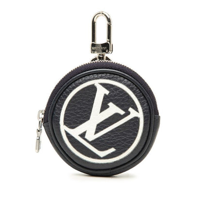 Louis Vuitton Cles Pochette Key Ring Key Holder Mini Pouch Coin Case Navy — view 2