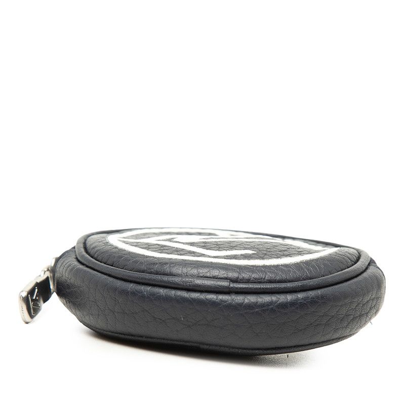 Louis Vuitton Cles Pochette Key Ring Key Holder Mini Pouch Coin Case Navy — view 5