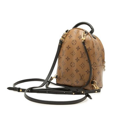 Louis Vuitton Monogram Reverse Palm Springs Backpack Mini Brown Black Leather — view 2