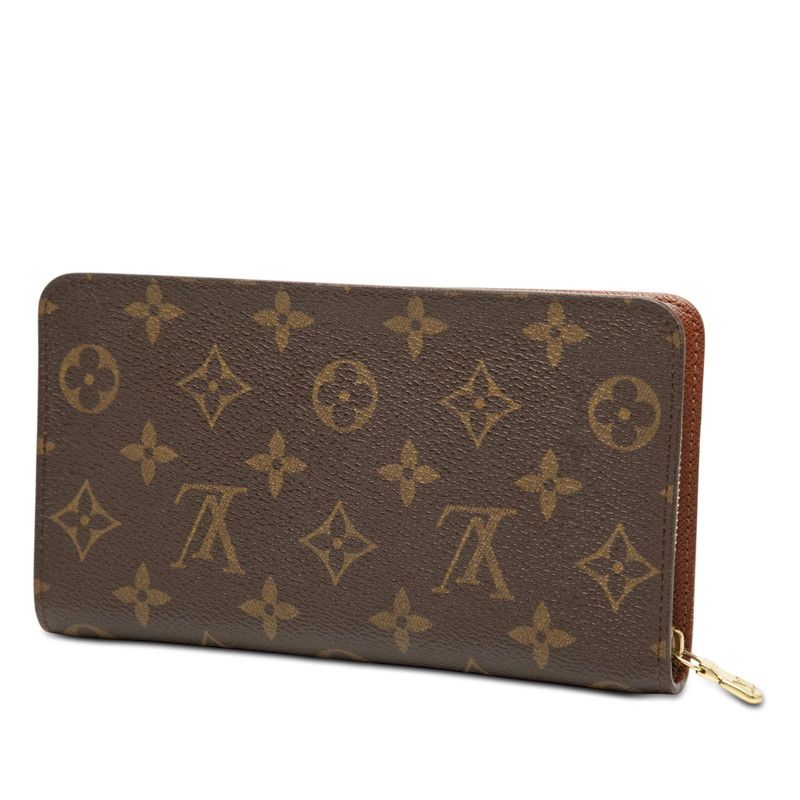Louis Vuitton Monogram Porte-Monnaie Gip Zip Around Wallet Brown Leather — view 2
