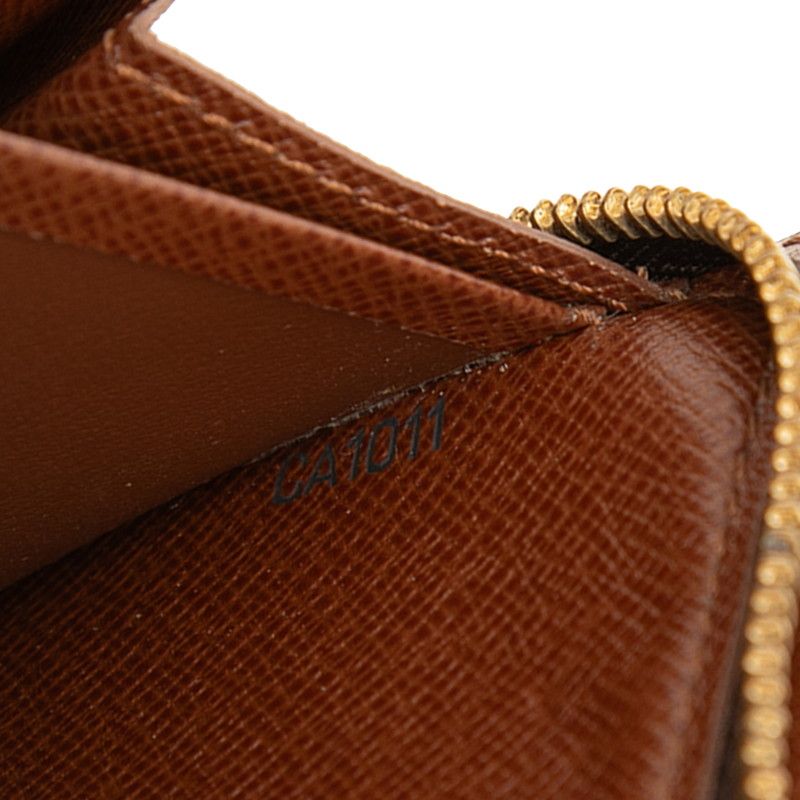 Louis Vuitton Monogram Porte-Monnaie Gip Zip Around Wallet Brown Leather — view 6