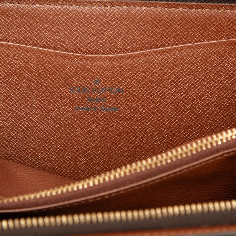 Louis Vuitton Monogram Porte-Monnaie Gip Zip Around Wallet Brown Leather — view 5