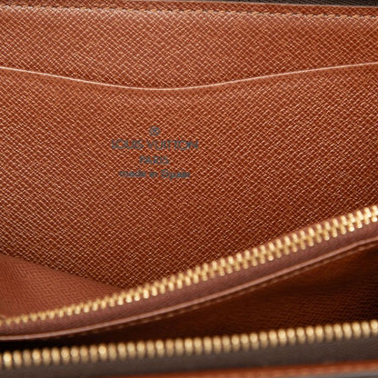 Louis Vuitton Monogram Porte-Monnaie Gip Zip Around Wallet Brown Leather — view 5