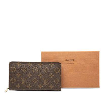 Louis Vuitton Monogram Porte-Monnaie Gip Zip Around Wallet Brown Leather — view 7