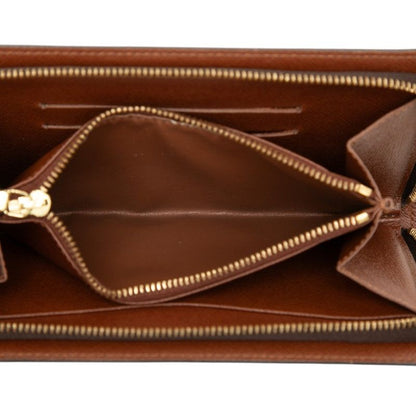 Louis Vuitton Monogram Porte-Monnaie Gip Zip Around Wallet Brown Leather — view 4