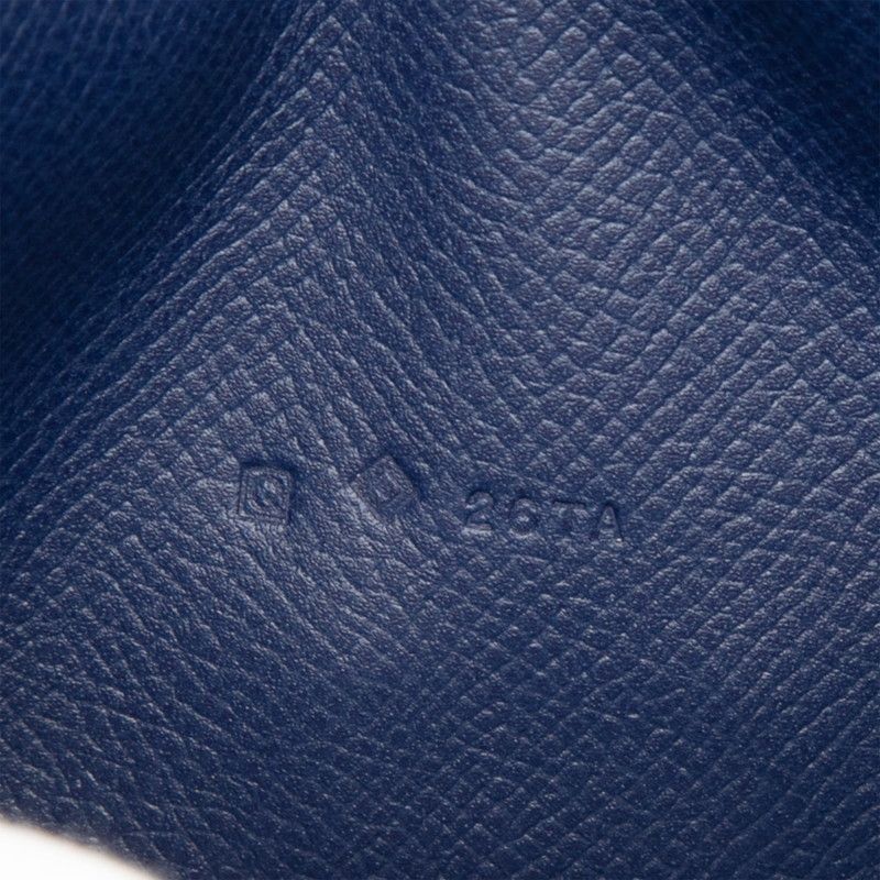 Hermes Bearn Souffle Bifold Wallet Blue Saphir Gold Veau Epsom — view 6