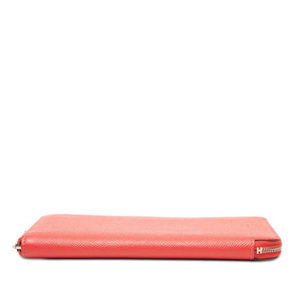 Hermes Azap Long Silk in Jmetz les Sangles Suspender Belt Wallet Red Veau — view 3