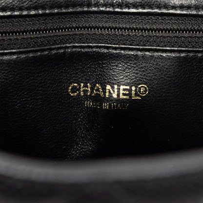 Chanel Quilted CC Logo Reissue Tote Black Caviar Leather — view 5