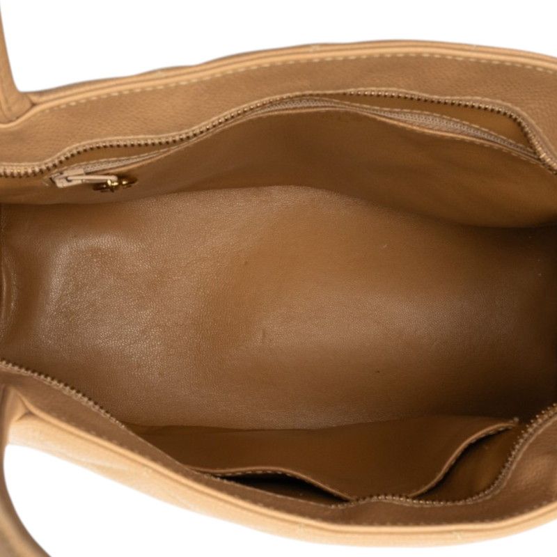Chanel Quilted CC Logo Reissue Tote Beige Caviar Leather — view 4