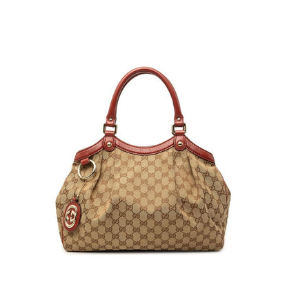 Gucci GG Canvas Tote Beige Brown