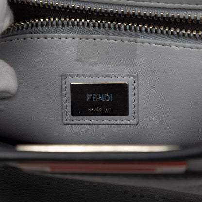 Fendi Peekaboo Regular 2-Way Shoulder Bag Navy Red Leather — view 5