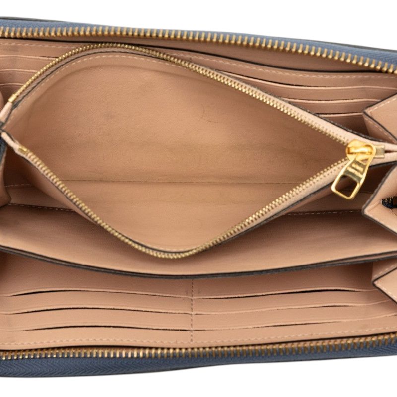 Louis Vuitton Portefeuille Comet L-shaped Zipper Wallet Blue Marine Navy — view 4