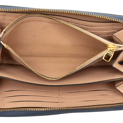 Louis Vuitton Portefeuille Comet L-shaped Zipper Wallet Blue Marine Navy — view 4