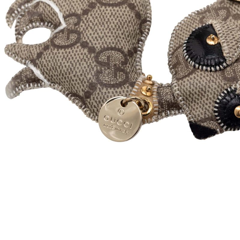 Gucci GG Plus Ori Chihuahua Charm Key Holder Key Ring Beige — view 3