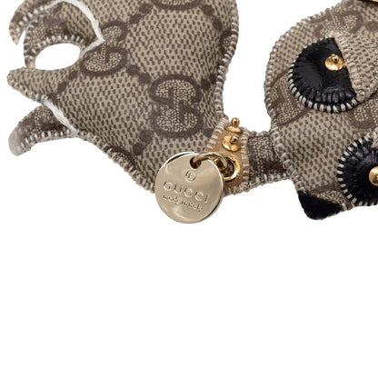 Gucci GG Plus Ori Chihuahua Charm Key Holder Key Ring Beige — view 3