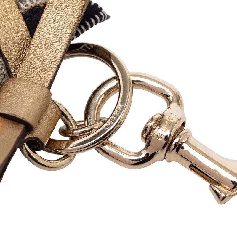 Gucci GG Plus Ori Chihuahua Charm Key Holder Key Ring Beige — view 4