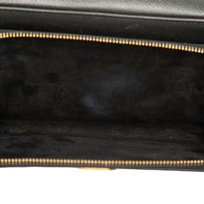 Dior Caro Double Pouch CD Logo Shoulder Bag 2-Way Black Leather — view 7