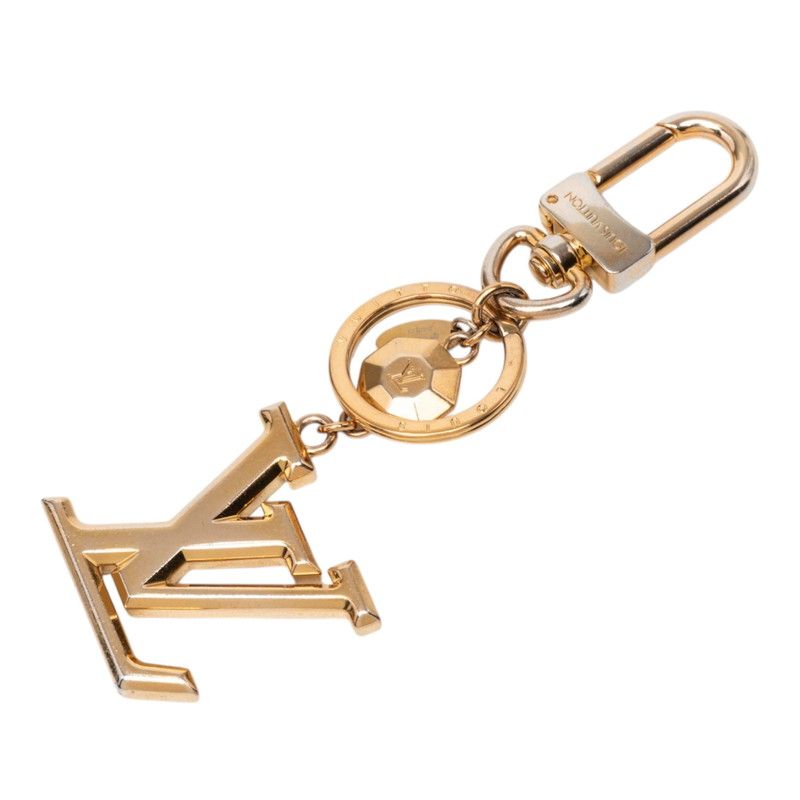 Louis Vuitton Porte Cles LV Facet Key Ring Key Case Key Holder Gold Plated