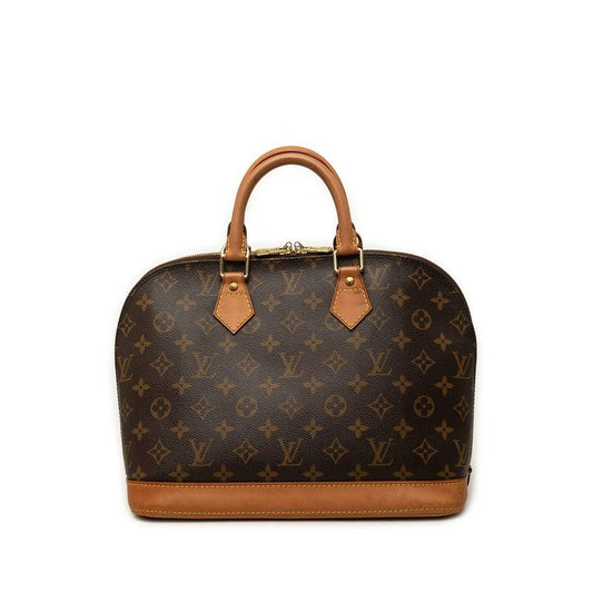 Louis Vuitton Monogram Alma PM Handbag Brown Leather
