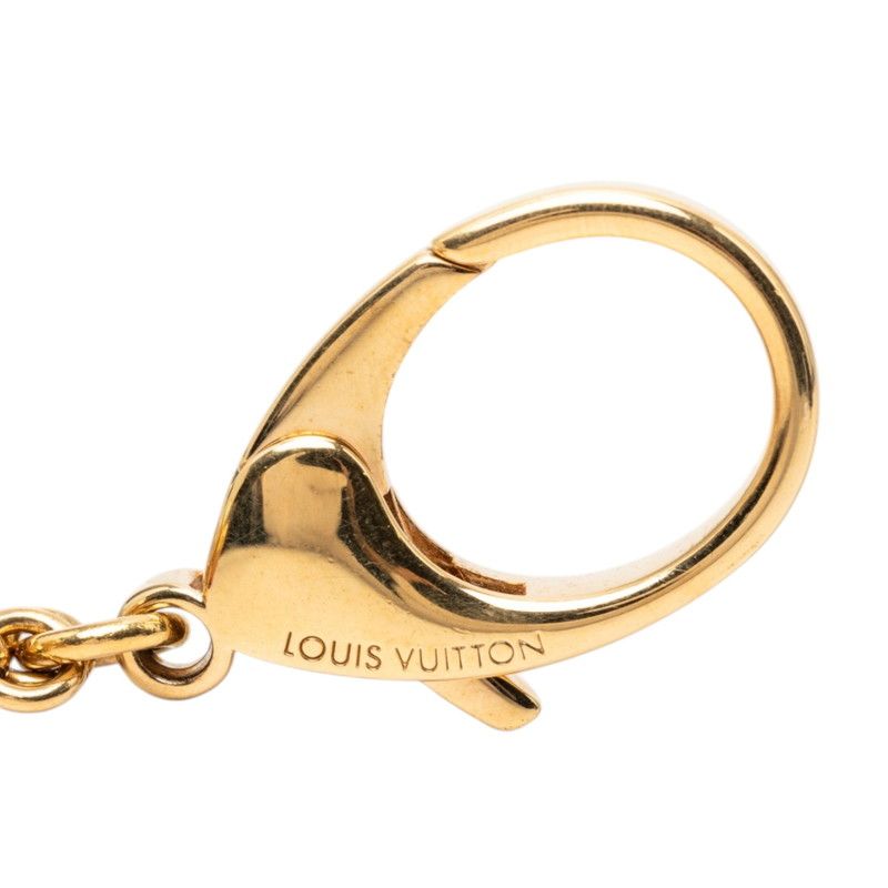Louis Vuitton Bijou Sac Glam Flower Reversible Bag Charm Key Holder Gold Pink — view 3
