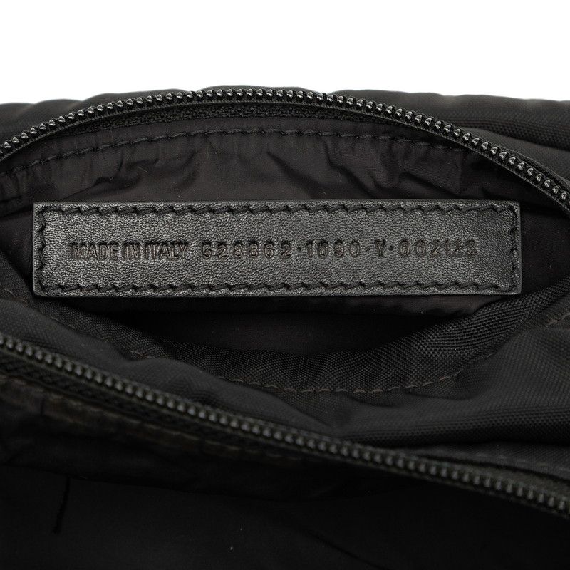 Balenciaga Wheels Logo Belt Bag Black Navy Nylon — view 6
