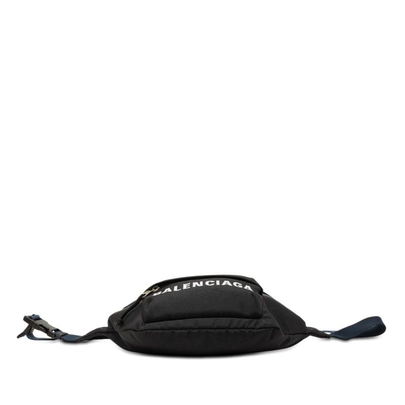 Balenciaga Wheels Logo Belt Bag Black Navy Nylon — view 3